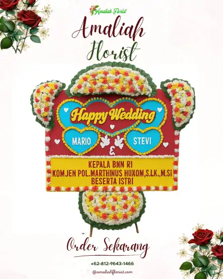 Papan Bunga Pernikahan Gonjak